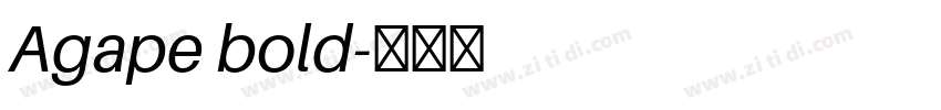 Agape bold字体转换